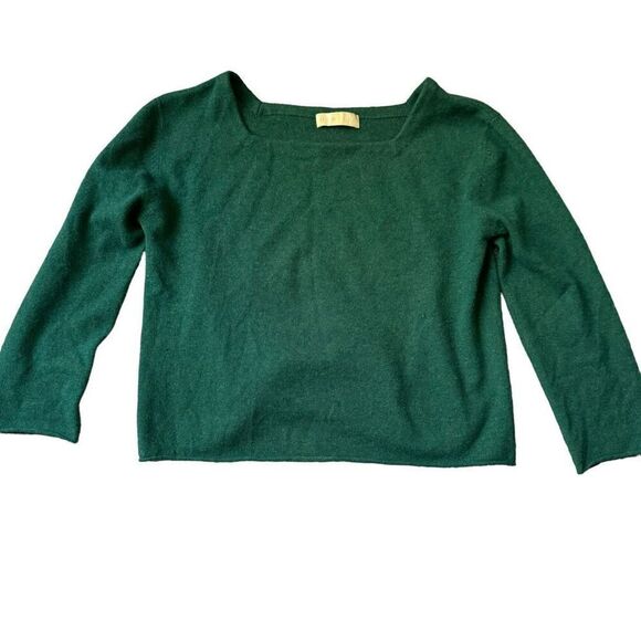 Revolve DEMYLEE Square Neck Crop Sweater Green Women’s Large L See Measurements - Picture 1 of 9